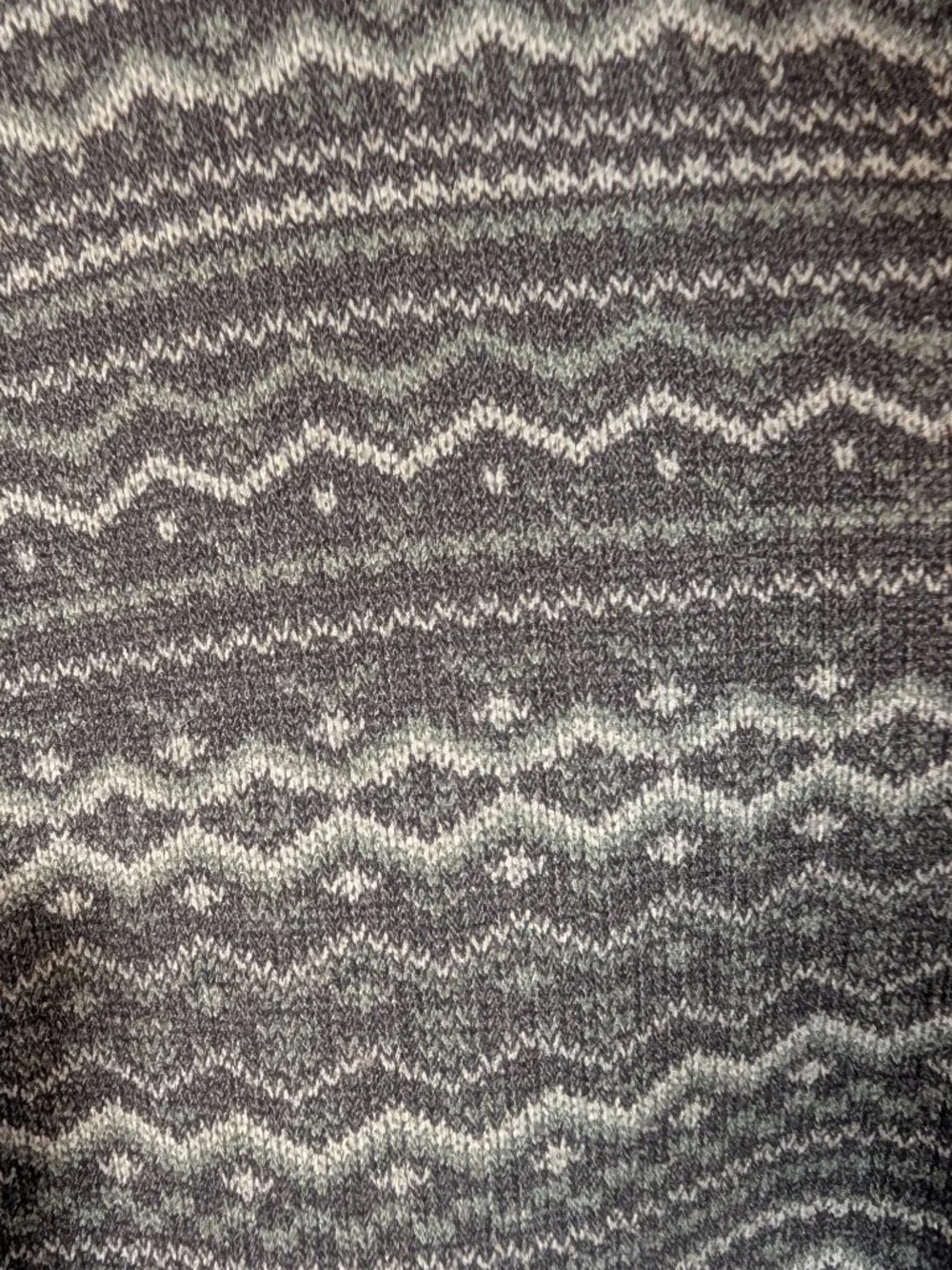 THE NORTH FACE Men's S Fair Isle Nordic Fleece 1/4 Zip Gray Pullover Gorpcore
